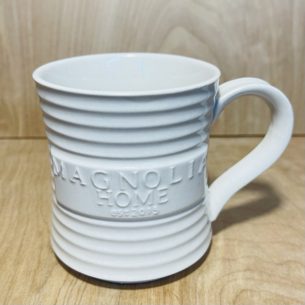 Magnolia‎ Home Coffee Mug Ribbed EST.2013 White